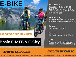 Fahrtechnikkurs - Basic E-MTB & E-City