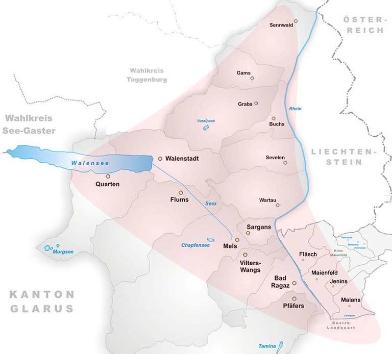 Region Werdenberg, Sarganserland und Bündner Herrschaft